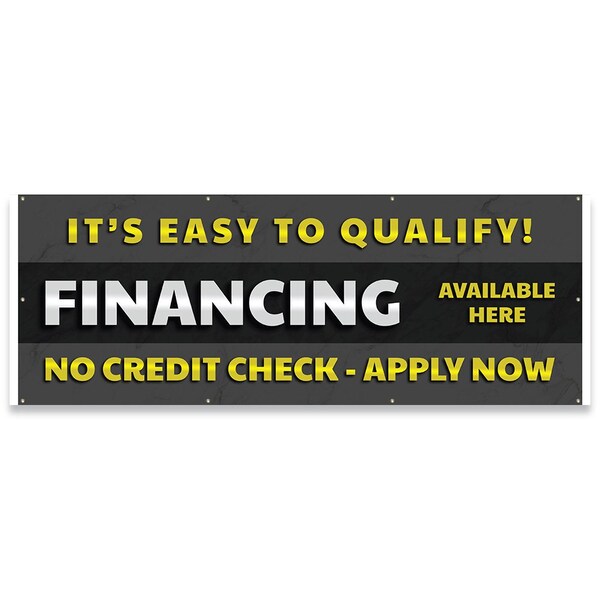 Signmission Financing Available Here No Credit Check Apply Now Banner Concession Stand Food Truck Single Sided B-96-30058 - main